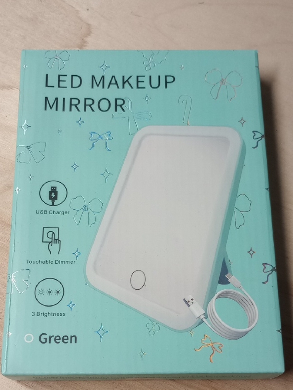 LED Makeup Mirror - Green Touch Lighted Vanity Mirror